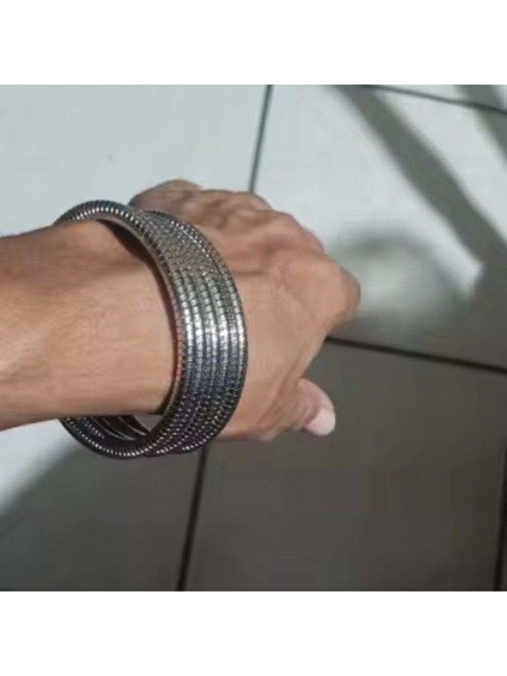 Minimalist Silver Spiral Cuff Bracelet
